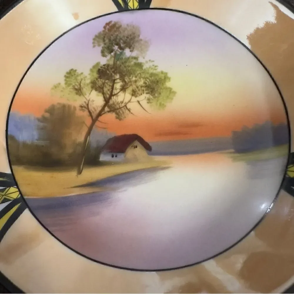 Noritake M Morimura House by the Lake Bowl with Handles